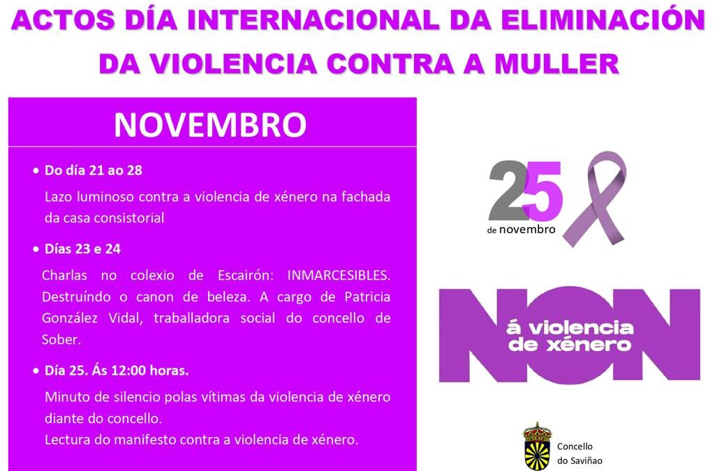 Día internacional de la eliminación de la violencia contra la mujer. 25N